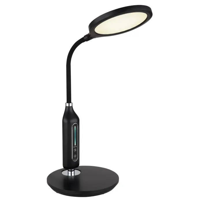 Venta Final Globo FRUGGY Lámpara de mesa LED Cromo, Negro, 1 luz