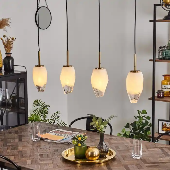 Bocayuva Lámpara Colgante Latón, 4 luces Novedad