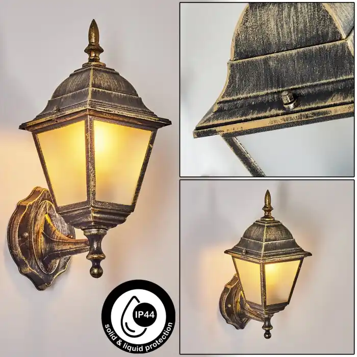 Naofe Aplique para exterior Marrón, dorado, 1 luz Precio Bajo