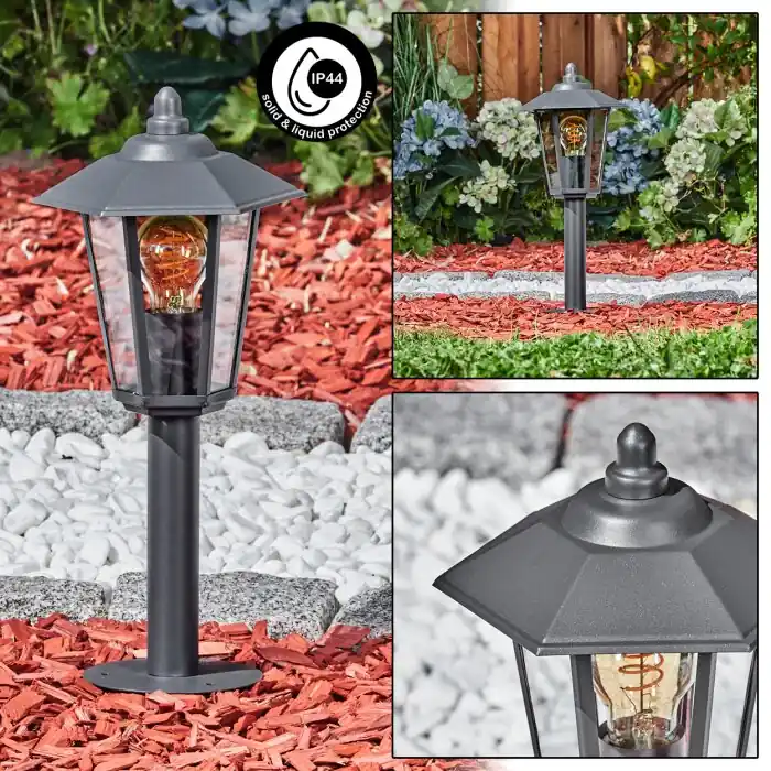 Moskau Poste de Jardín Antracita, 1 luz Precio Económico
