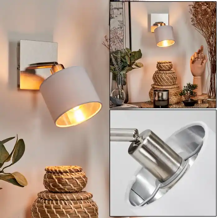 Promoción Exclusiva Tibro Lámpara de Techo Níquel-mate, Blanca, 1 luz