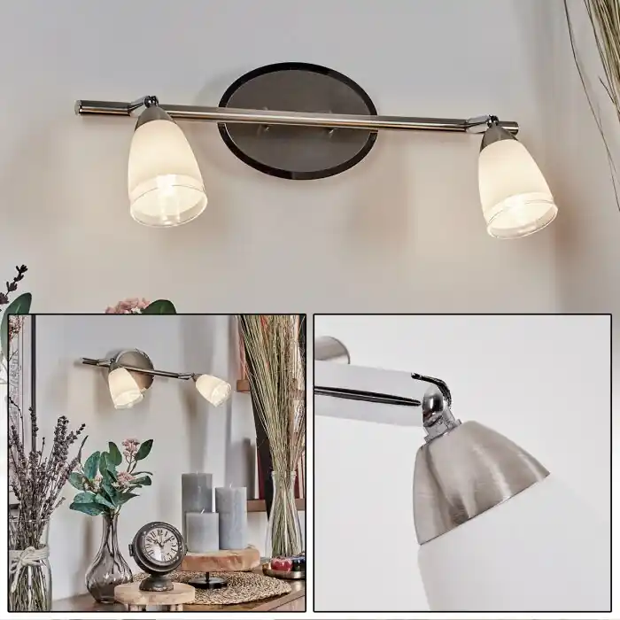 Holualoa Aplique LED Níquel-mate, 2 luces Marca Reconocida