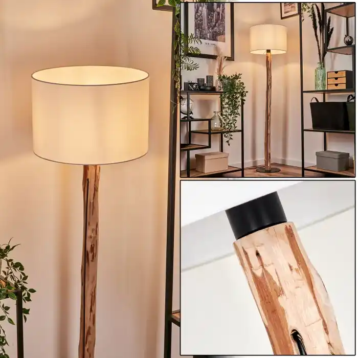 Imprescindible (Must-Have) Soungou Lámpara de Pie Crudo, Negro, 1 luz