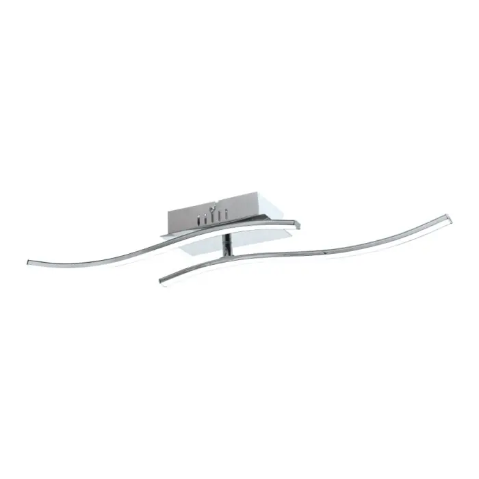 Garantía De Devolución De Dinero Eglo VALMORA Lámpara de Techo LED Cromo, 2 luces