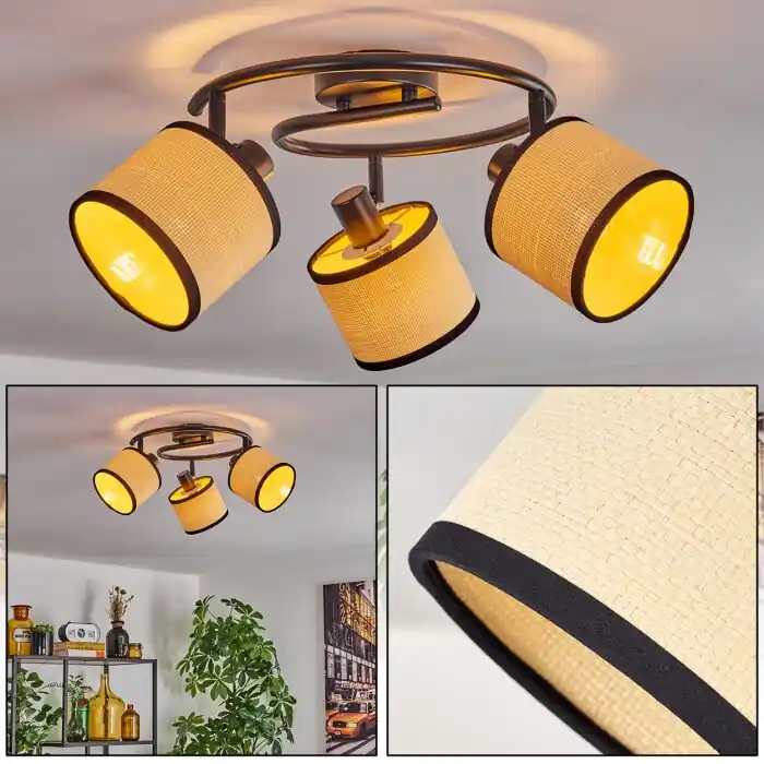 Chellas Plafones Negro, 3 luces Gran Oferta