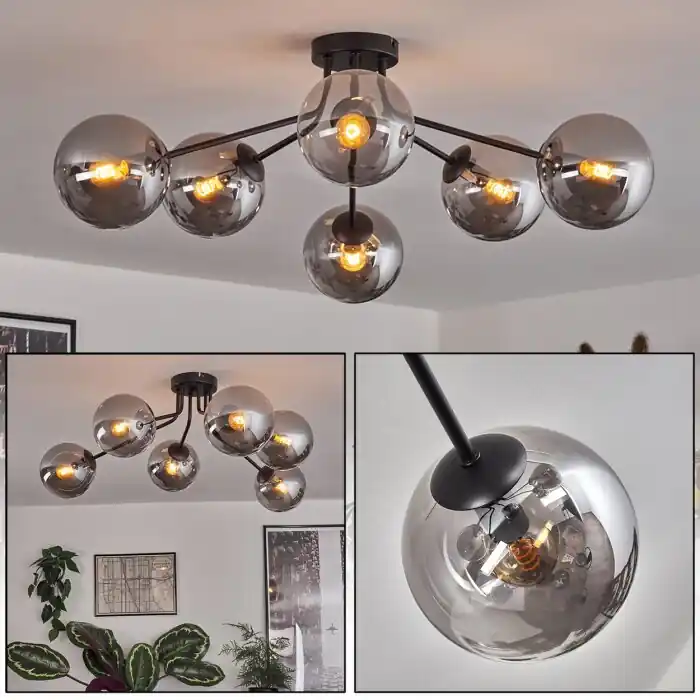 Gran Oferta Gastor Plafones 74 cm Ahumado, 6 luces
