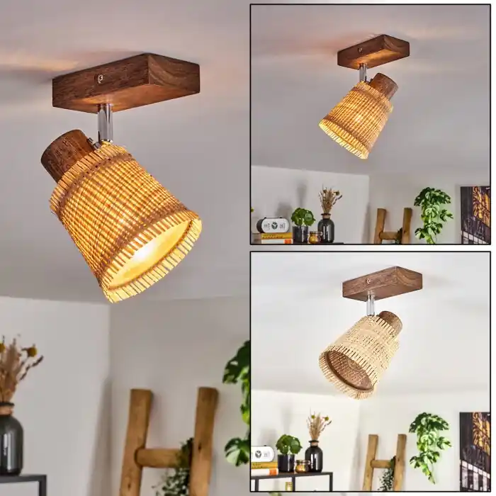 Ordenar Ahora Mismo Lindberg Plafones Cromo, marrón oscuro, 1 luz