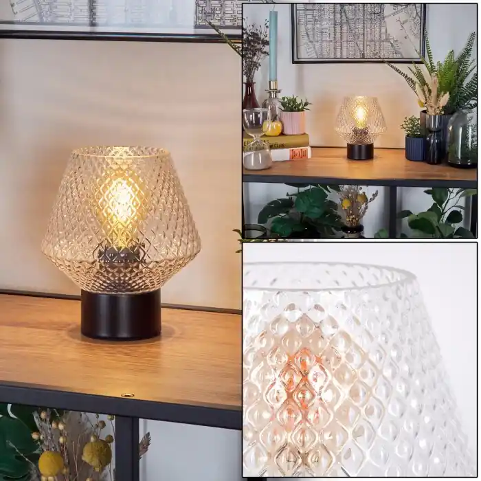 Precio De Oferta Paderne Lámparas de mesa Negro, 1 luz