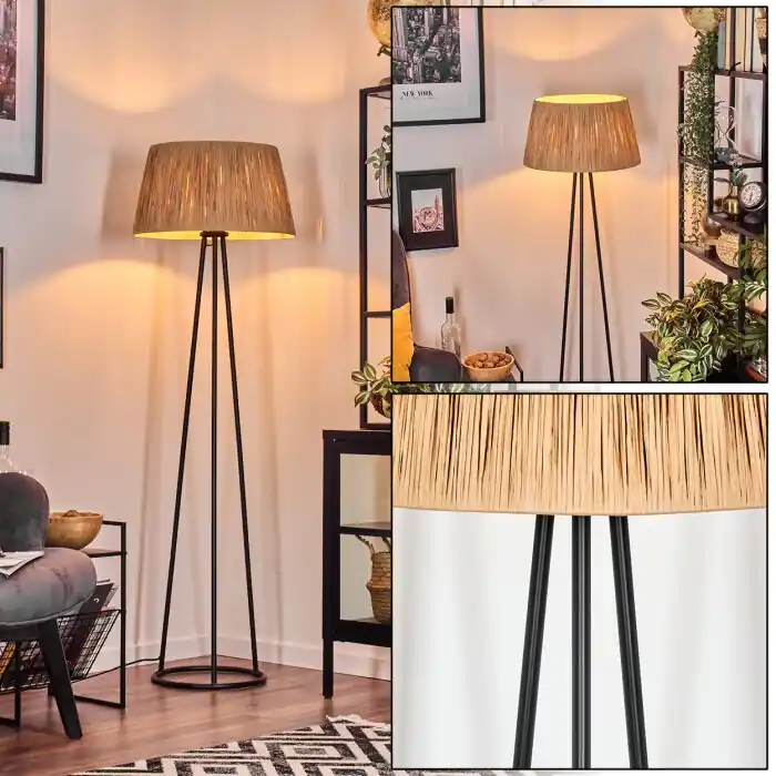 Barato Granja Lámpara de pie beige, 1 luz