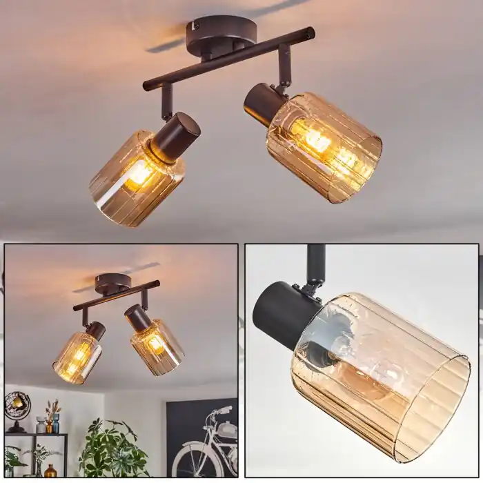 Aggebu Plafones Negro, 2 luces Comprar En Línea