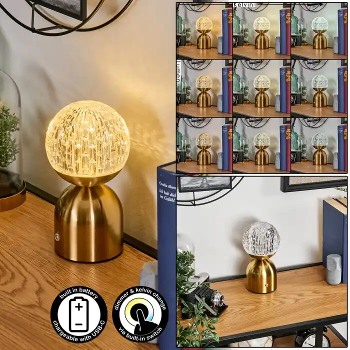 Yngered Lámparas de mesa LED Latón, 1 luz Barato