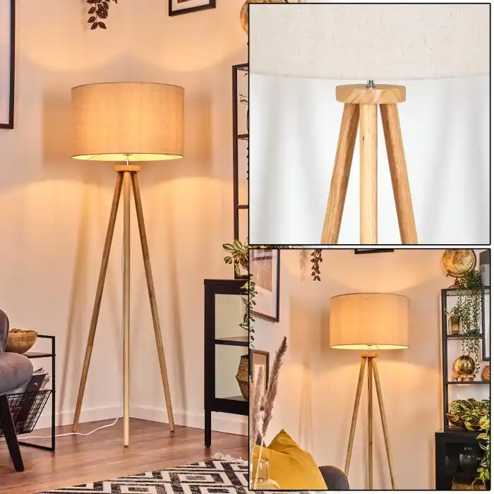 Precio Bajo Flemming Lámpara de pie Crudo, 1 luz