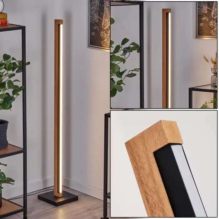 Lemene Lámpara de pie LED Crudo, Negro, 1 luz Económico