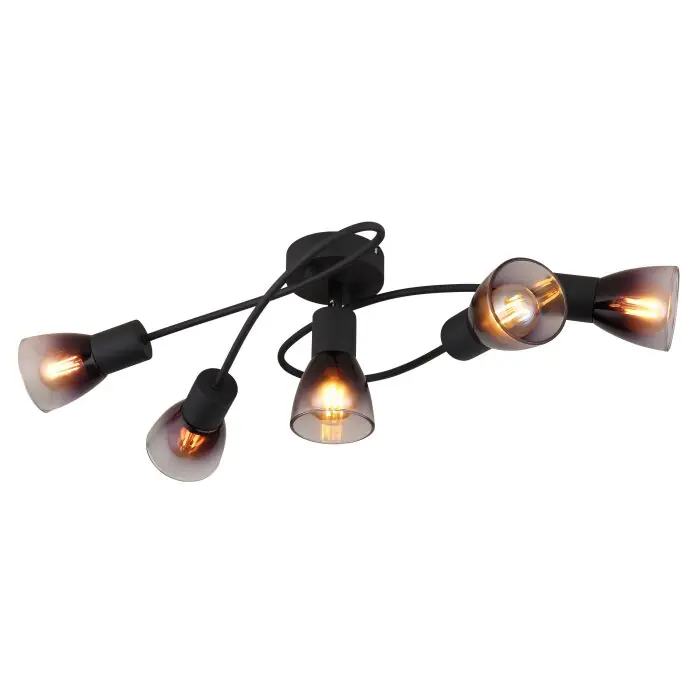 Lámparas Globo Lighting Satella Plafones Negro, 5 luces Stock Limitado