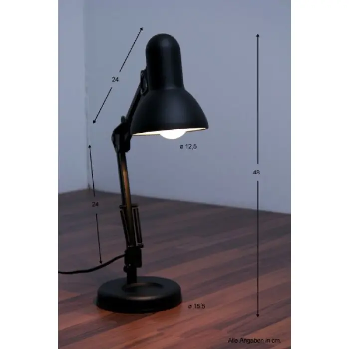 Venta Final Globo Famous Lámpara de escritorio Negro, 1 luz