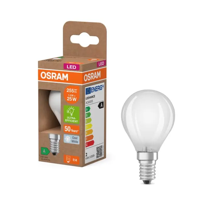 Lámparas Osram E14 1.2 Watt blanco neutro 255 Lumen Favorito De Clientes