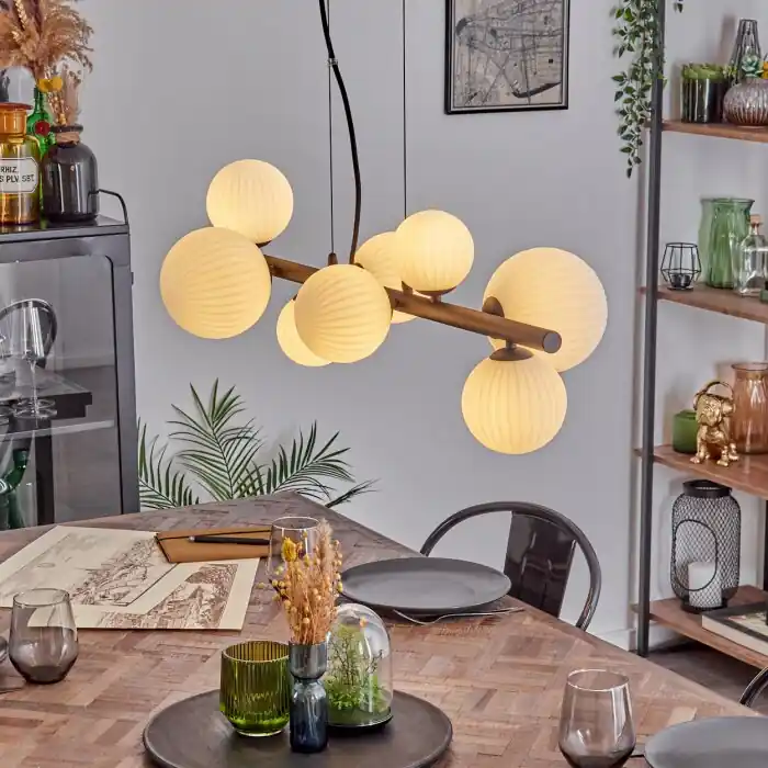 A Buen Precio Chehalis Lámparas suspendidas, Luminarias esféricas, Lámparas colgantes Blanca, 8 luces