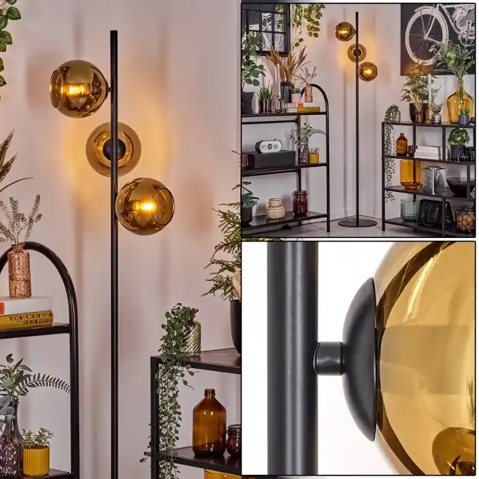 Koyoto Lámpara de pie dorado, 3 luces Marca Reconocida