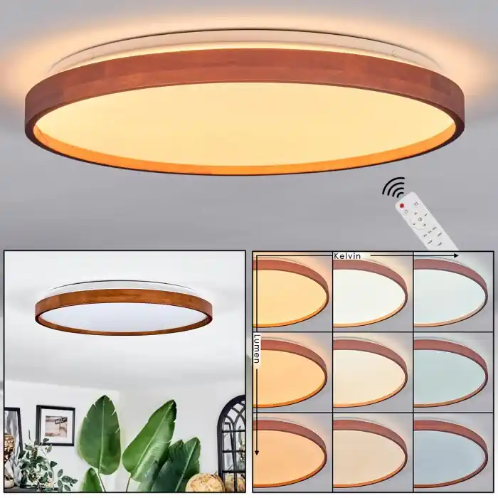 Rebajas Sofo Plafones, Panel LED Blanca, 1 luz, Mando a distancia