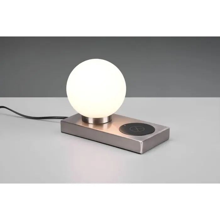 Certificado Reality Chloe Lámpara de mesa Níquel-mate, 1 luz
