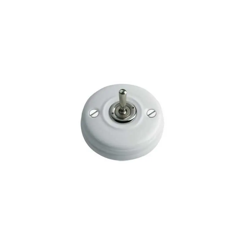 Bestseller interruptor porcelana superficie modular con palanca niquel