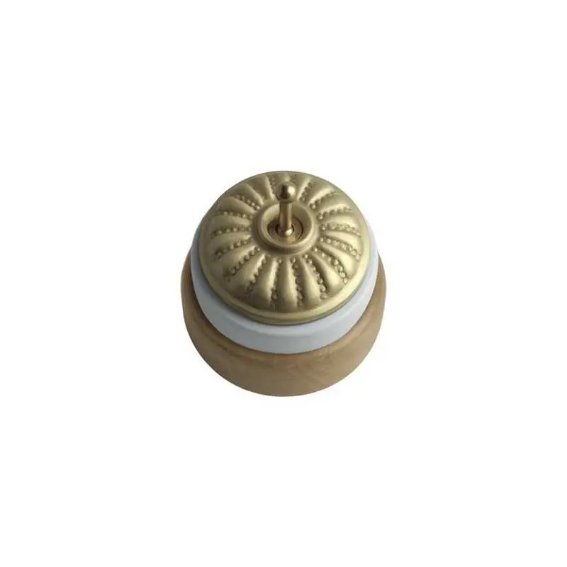 Mecanismo dorado satín porcelana individual antiguo Última Versión