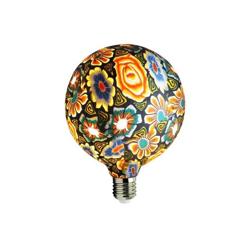 Bombilla decorativa de silicona superficie decorada hojas Bestseller