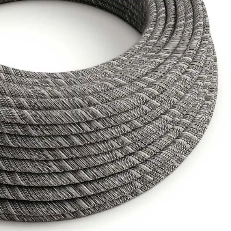 Cable decorativo textil a metros homologado gris vértigo Popular
