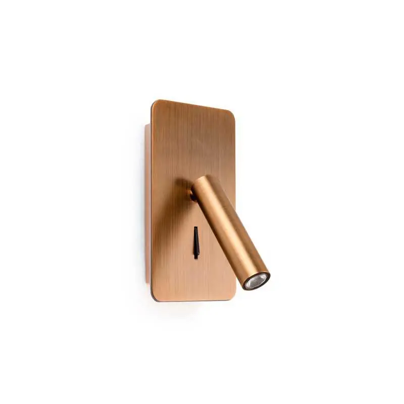 Lámpara pared aluminio LED integrado bronce cepillado LAREAUD Oferta