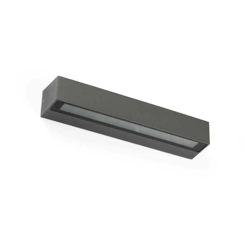 Envío Inmediato Lámpara pared aluminio LED integrado gris ARCOLE