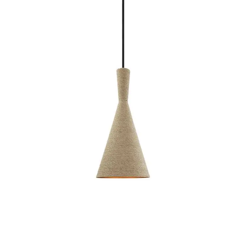 Gran Oferta Colgante simple MUNHOA cáñamo E27 LED color madera