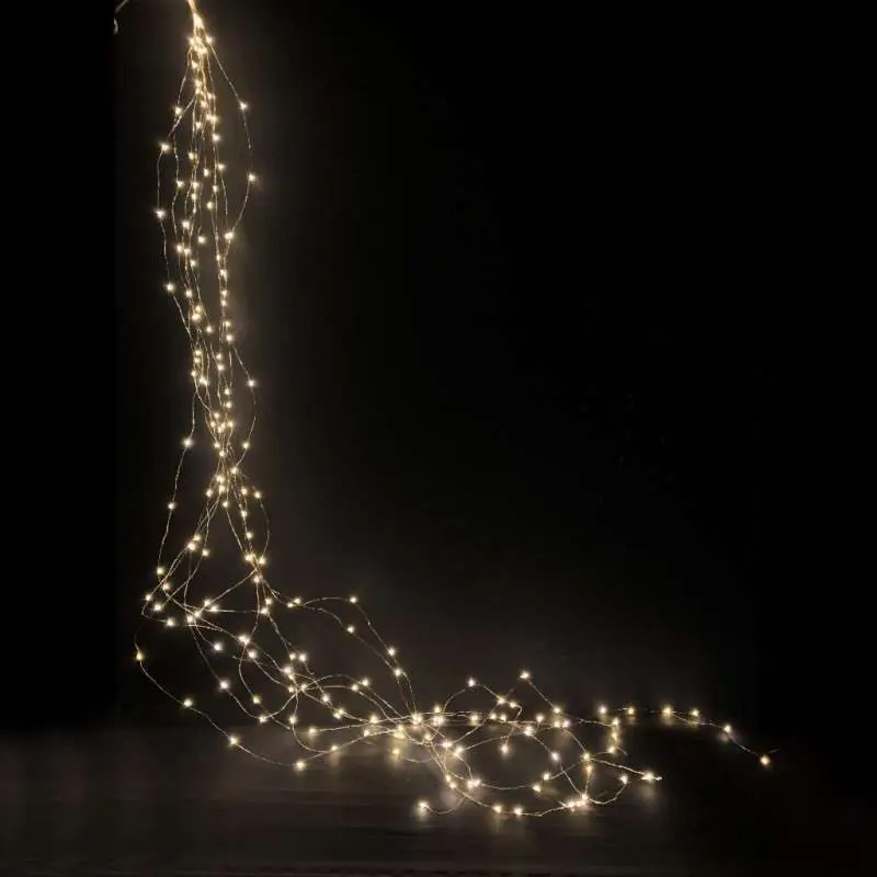 Cascada 500 LEDs fijos exterior luz cálida y 260cm largo Súper Precio