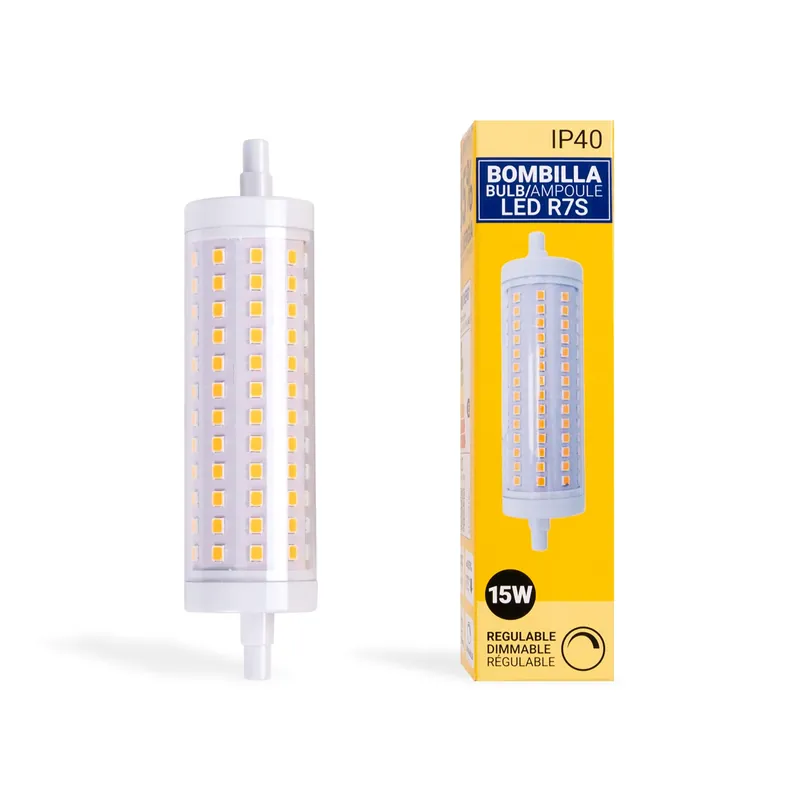 Súper Precio Bombilla LED R7S regulable 118mm - 1700lm - 230V - 15W Blanco cálido 3000K