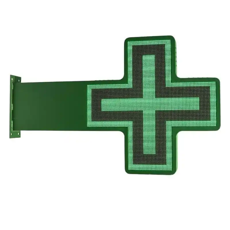 Precio Reducido Cruz de farmacia LED RGB multicolor programable P6 - Exterior