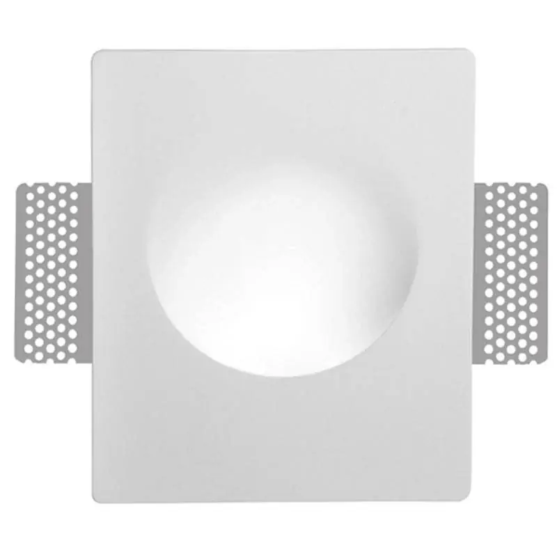 Aplique de pared empotrable circulo de escayola "MUR" - Ø 25cm - GU10 - Trimless/ Integración Descuento