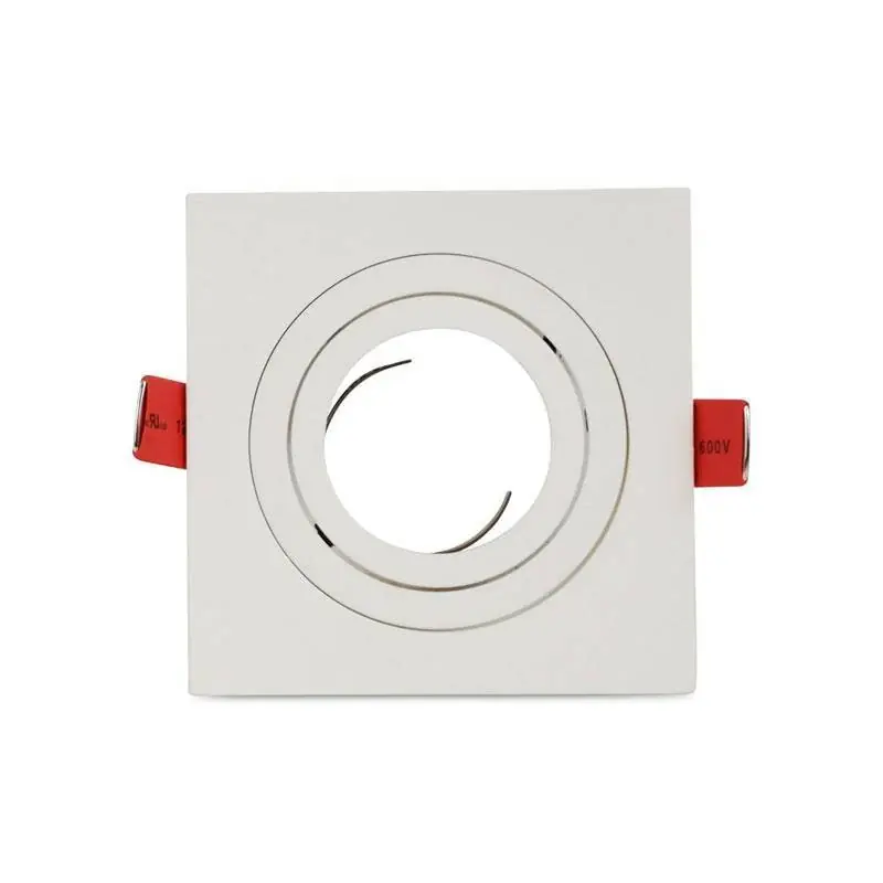 Aro downlight cuadrado basculante PREMIUM para GU10 / MR16 Blanco Oferta De Temporada