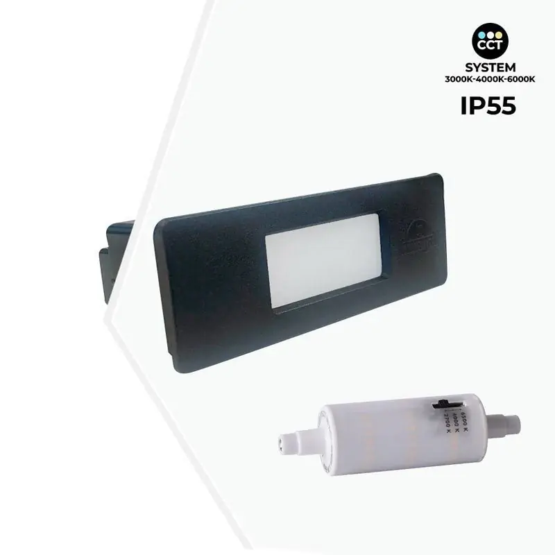 Baliza exterior LED empotrable pared Fumagalli "Nina 150" 3.5W - IP55 - R7S - CCT Blanco Pago Seguro