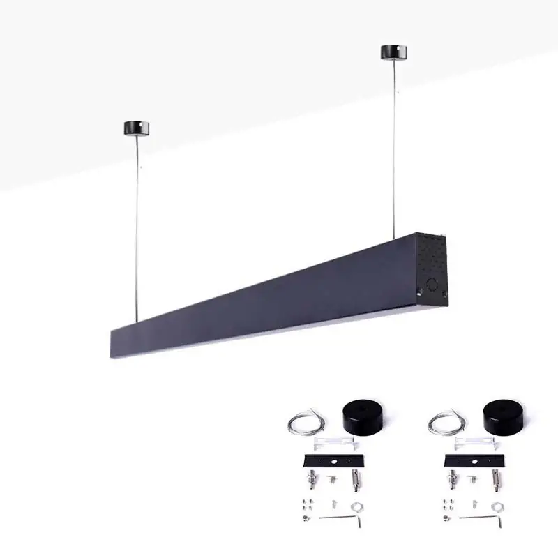 Carril magnético 48V + kit de suspensión - 1 metro Negro Última Versión