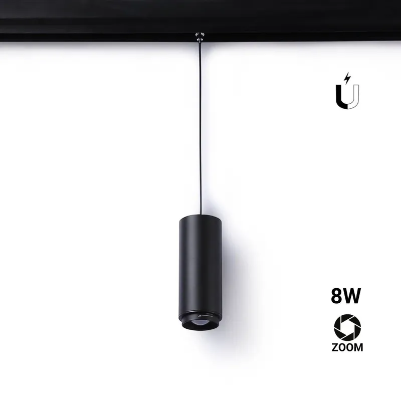 Comprar En Línea Foco LED de suspensión para carril magnético con ZOOM 15°-60° - 48V - 8W - UGR16 - CRI95