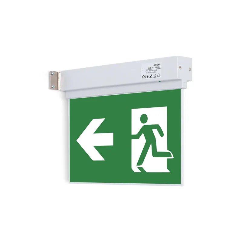 Luz de emergencia permanente con pictograma "Salida lateral" Disponible Ahora