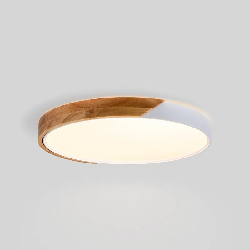 Plafón LED techo CCT 36W - Madera y Policarbonato- ø50cm - IP22 Negro Imprescindible (Must-Have)