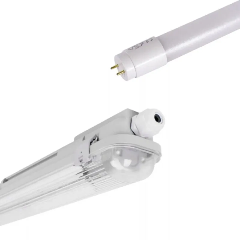 Marca Reconocida Kit pantalla estanca 150cm + tubo LED T8 24W - 6000K