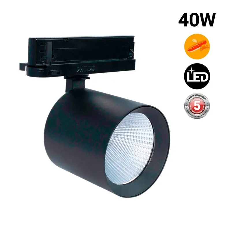 Barato Proyector LED para carril trifásico 40W - Panaderías - Driver Philips Xitanium Blanco