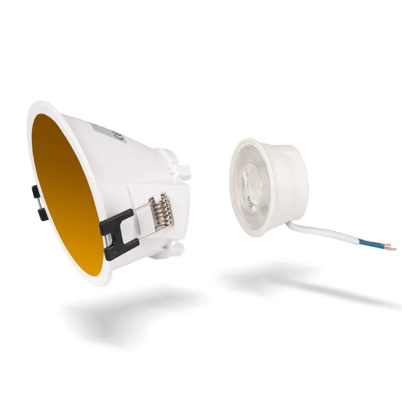 Compra Ahora KIT Aro downlight asimétrico Ø93mm + Módulo LED MR16 5W Negro