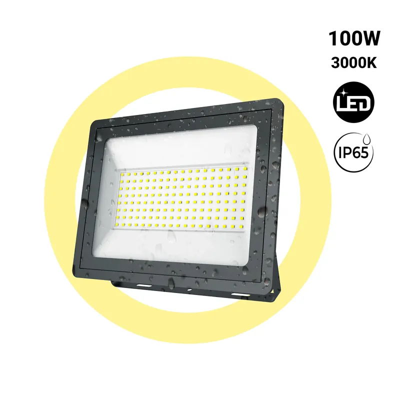 A Buen Precio Proyector LED de exterior - Slim - 100W - 9800lm - IP65 Negro