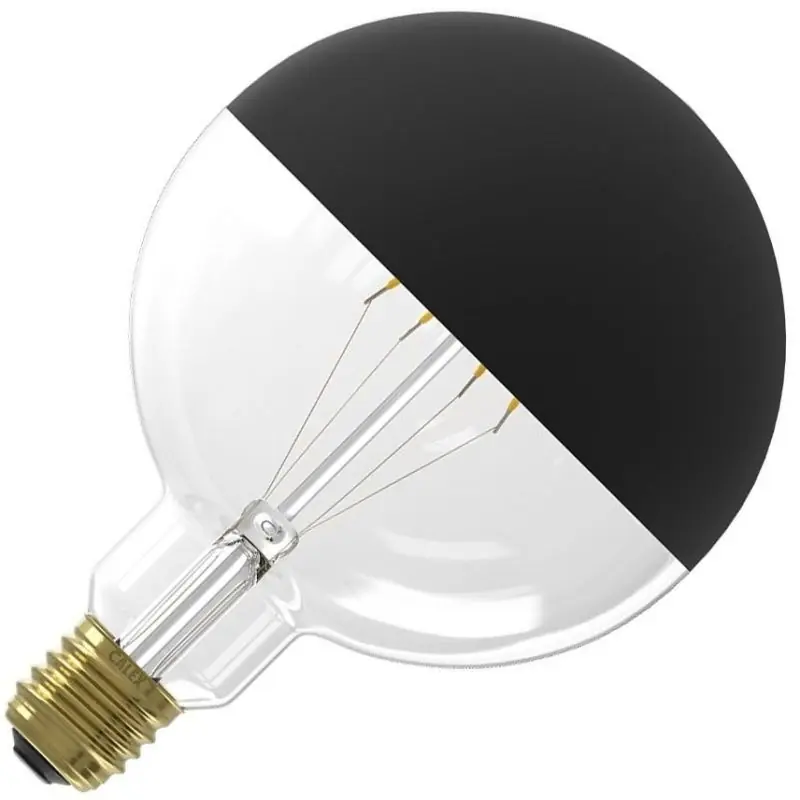 Económico Calex | Filamento LED | Casquillo grande E27 | Bola | Negro | 125mm | 4W