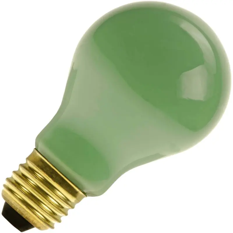 Bombilla | Casquillo grande E27 | Lámpara estándar | Verde | 60mm | 15W Directo De Fábrica