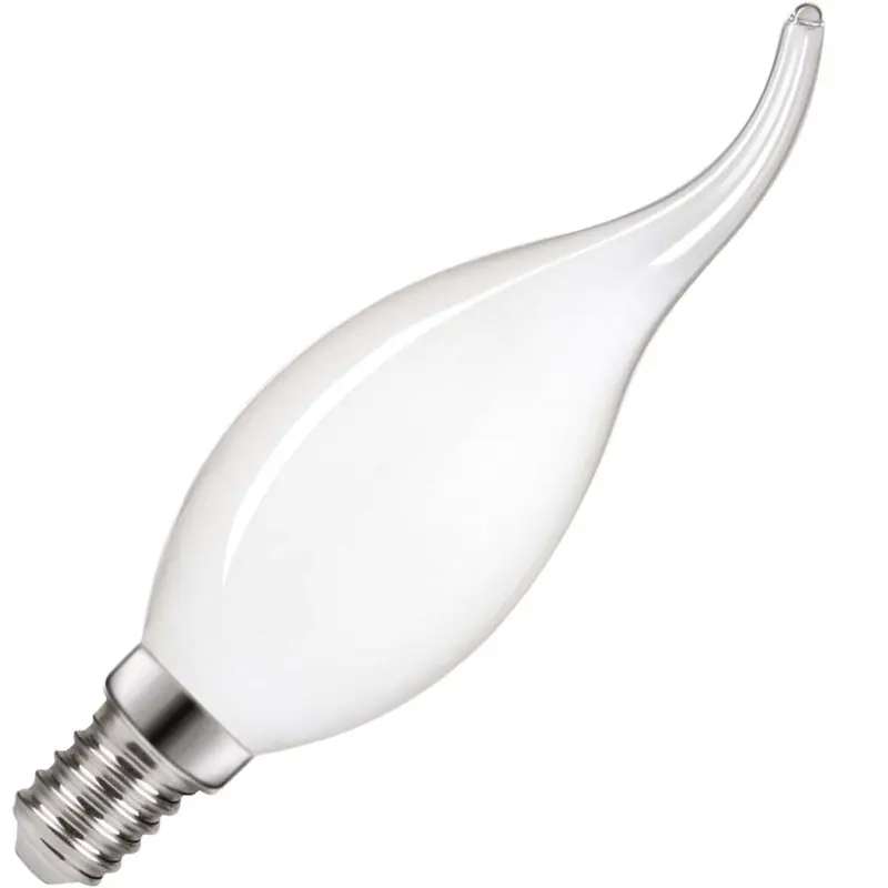 Solo Hoy Lighto | Filamento LED | Pequeña casquillo E14 | Punta de lámpara de vela | Transparente | 35mm | 5W