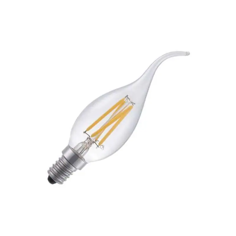 Bestseller SPL | Bombilla LED tipo vela con punta | Pequeña casquillo E14 | 4W Regulable