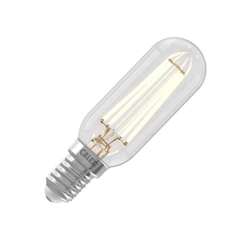 Calex | Filamento LED | Pequeña casquillo E14 | Tubo T26x58 | Transparente | 4,5W Novedad